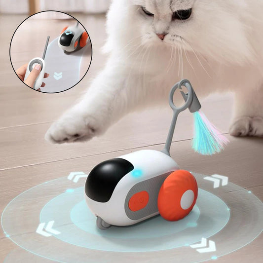 Self-moving/Automatic Chasing/Interactive Pet Car Toy (USB Rechargeable) w/Remote
