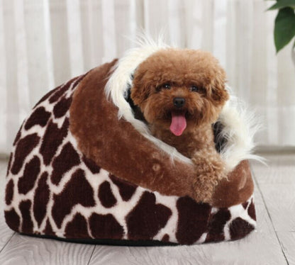 Leopard Print Pet Bed House