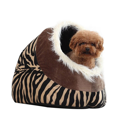 Leopard Print Pet Bed House