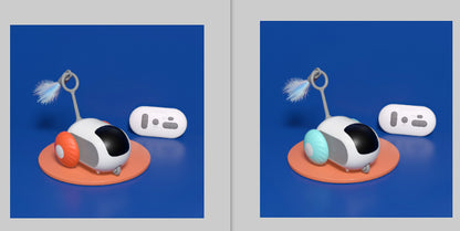 Self-moving/Automatic Chasing/Interactive Pet Car Toy (USB Rechargeable) w/Remote