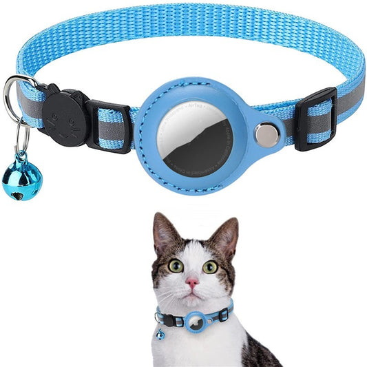 Reflective Pet Collar with Bell & Airtag