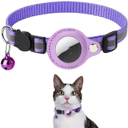 Reflective Pet Collar with Bell & Airtag