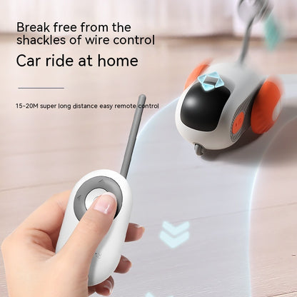 Self-moving/Automatic Chasing/Interactive Pet Car Toy (USB Rechargeable) w/Remote
