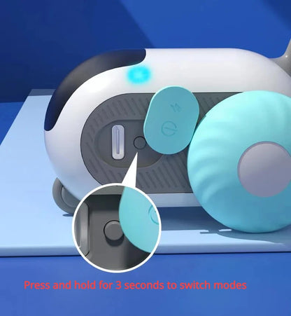 Self-moving/Automatic Chasing/Interactive Pet Car Toy (USB Rechargeable) w/Remote